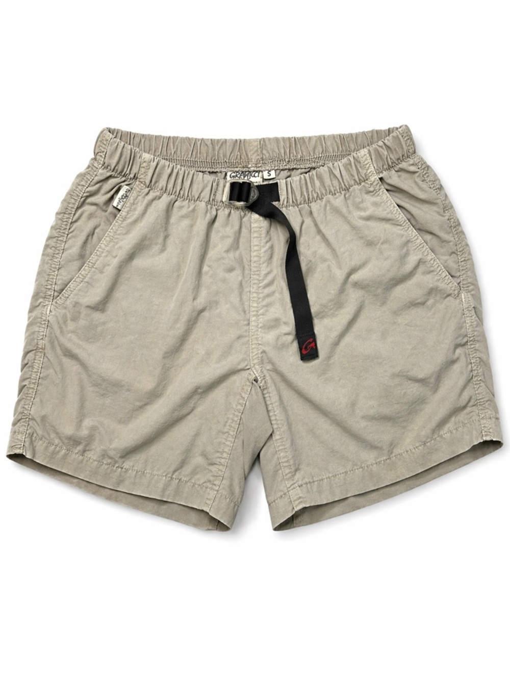VTG USA Gramicci Nylon Climbing Shorts Elastic Waist Limestone Unisex S